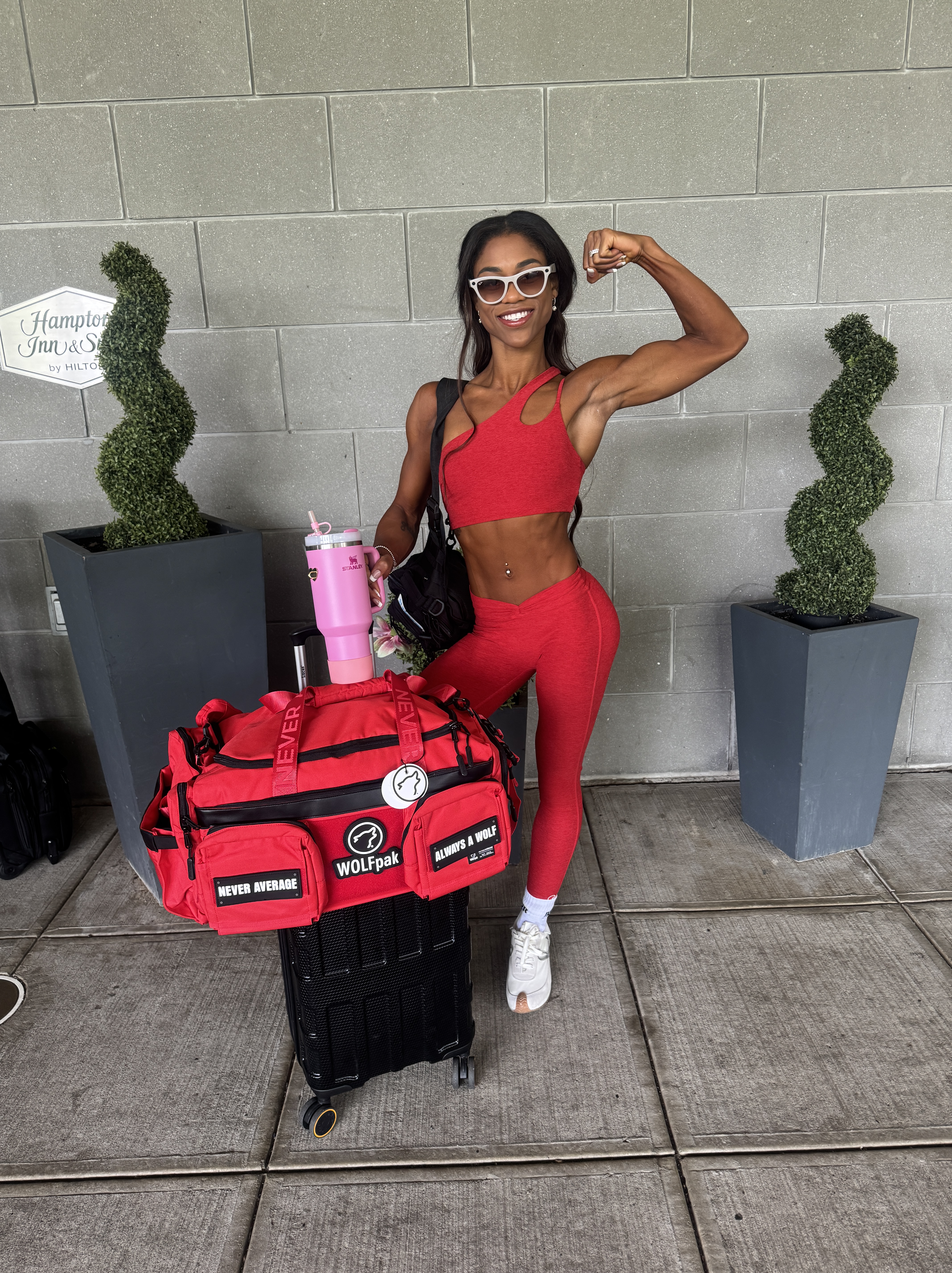 Alexandria Grace in a candid moment during competition preparation and training